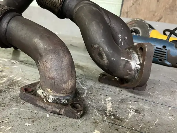 Exhaust pipe fabricated and fitted